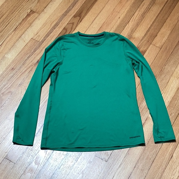 Patagonia Capilene 1 Silk Weight Women's Green Long Sleeve Shirt Size M - Picture 2 of 10